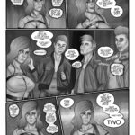 Digital art comic. First panel: A woman looks really bummed out and thinks to herself: "Great... Now I gotta turn these idiots down. I feel like a zookeeper staring down at a bunch of horny animals. How do we approach this, Roxie? I don't wanna get rowdy this early in the morning. Gotta put on a face. Second panel: A woman fakes a smile and looks to the side in indifference. She says out loud: "Oh gee! What an idea! Hanging out and all that. But unlike some people. I gotta go and earn my eddies... So... NO CAN DO!" Third panel: Three sleazy guys continue talking to the woman in a derogatory manner. The first guy says: "Heyyy... Don't be like that! A lot of ways to earn eddies, babe. If you catch my drift, hehe...". The woman angrily thinks to herself: "Seriously?!". The second guy with a smug face asks out loud: "Where do you think she works at?" The woman thinks to herself: "Here we go...". The third guy with a black eye and a raunchy attitude adds to the conversation: "With a face and rack like that, I have a few ideas! HAHAHAAHAH!" The woman thinks to herself: "Bravo, smartass. Your mama must be proud of you. The fourth panel shows the woman with a sly smile on her face. She's plotting something. She thinks to herself: They sure are dumber than a bag of kibble. Which means that they're easily manipulated. That's what happens when you only think with your piroca. Should I do some word-aikido on them? Who am I kidding? Of course I should! The last panel shows the woman putting on a cheeky smile that has a dash of sarcasm in it. She says: "You got me! But I wouldn't expect anything less from such handsome and strong guys like you TWO".
